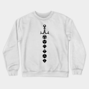 Polyhedral Dice Sword TRPG Tabletop RPG Gaming Addict Crewneck Sweatshirt